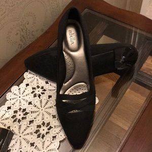 Abella black low heels